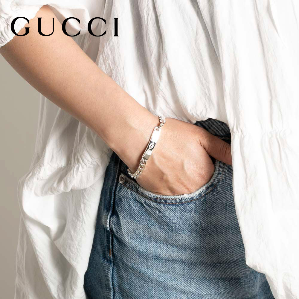 グッチ GUCCI ダイアゴナル インターロッキングG ブレスレット 774054