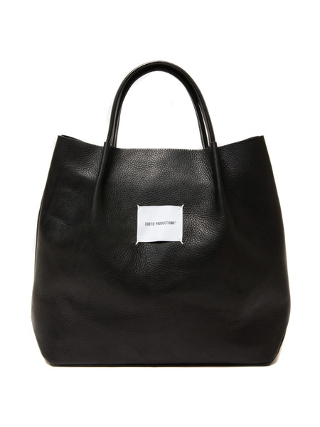 COOTIE PRODUCTIONS / Leather Tote Bag -Black-