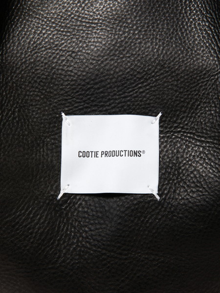 COOTIE PRODUCTIONS / Leather Tote Bag -Black-