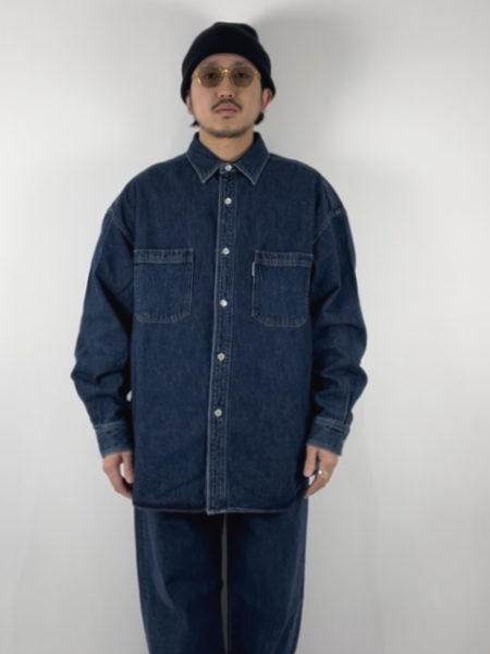 COOTIE / Denim Work Shirt -Indigo Fade-