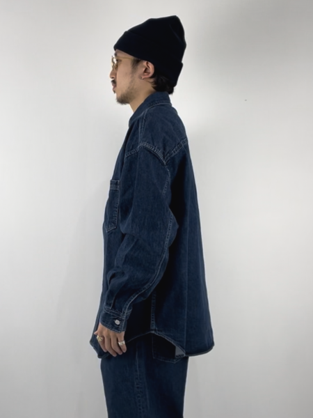 COOTIE / Denim Work Shirt -Indigo Fade-