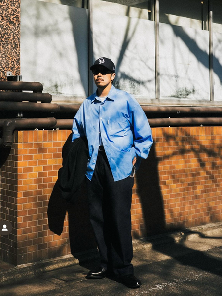 COOTIE PRODUCTIONS / 120/2 Broad L/S Shirt -Saxe-