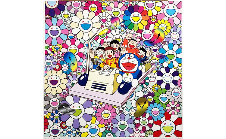 フラワーボールカラフル、ミラクルスパークル』村上隆 | 絵画・アート