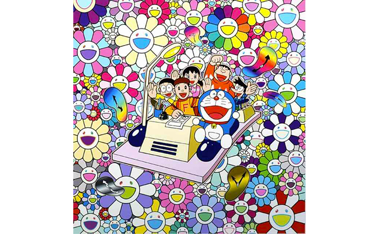 お花畑の中の「どこでもドア」』村上隆 | 絵画・アート販売 ギャラリー