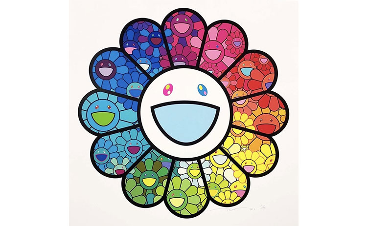 マルチカラースーパーフラットフラワーズ』村上隆 | 絵画・アート販売