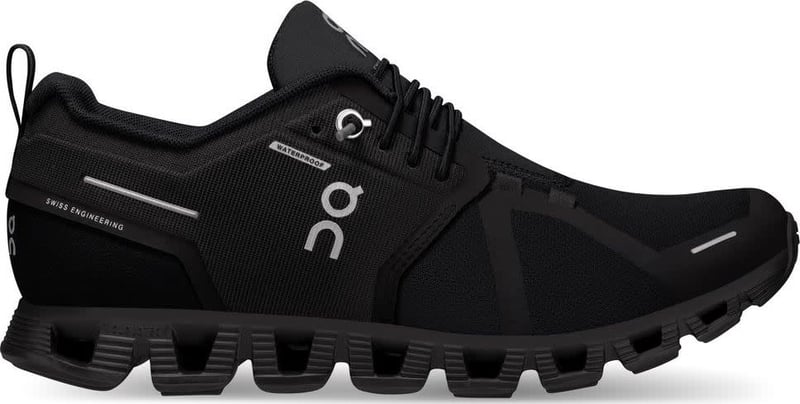 On Women's Cloud 5 Waterproof All Black | Buy On Women's Cloud 5
