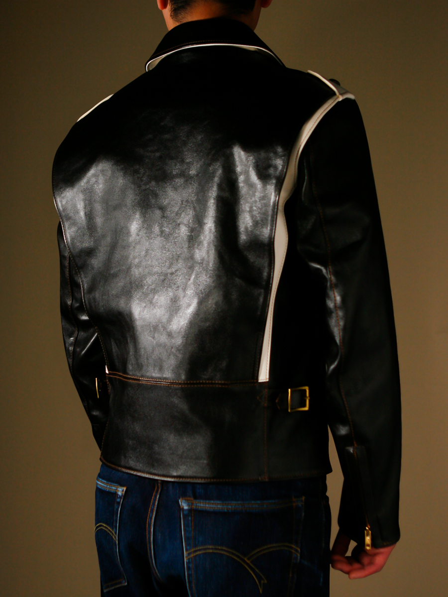 ホースハイド ツートン ダブルライダースジャケット FN-LJ-HW002 | THE