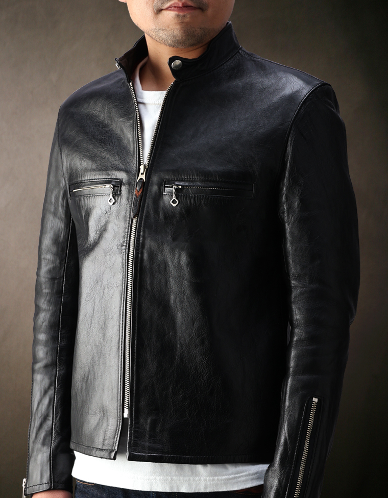 ホースハイド キルティング シングルライダースジャケット FN-LJ-HS004