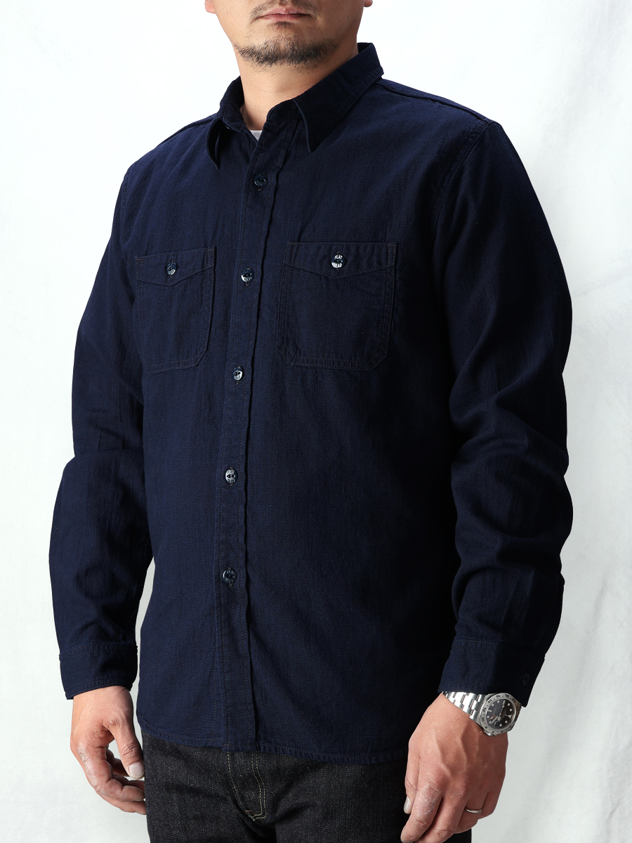 インディゴドビー ワークシャツ FN-SCK-009L | THE FLAT HEAD