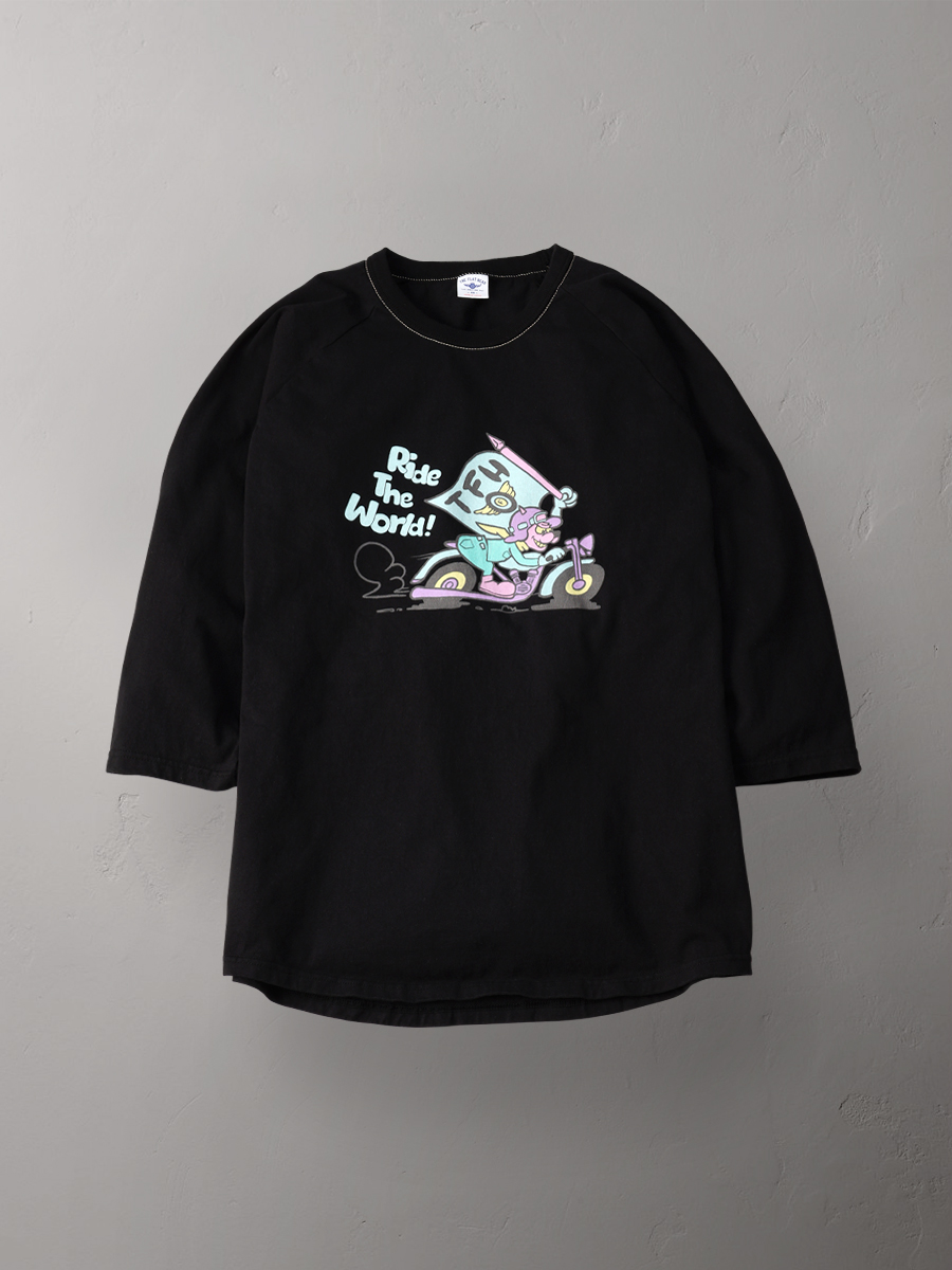 ラグラン 七分袖 Tシャツ FN-TSRB-003 | THE FLAT HEAD