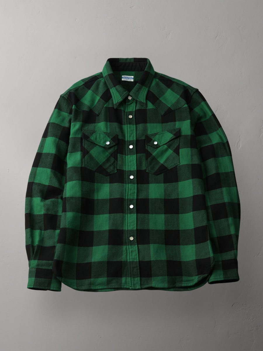 ブロックチェック ネルウエスタンシャツ FN-SNW-101L | THE FLAT HEAD