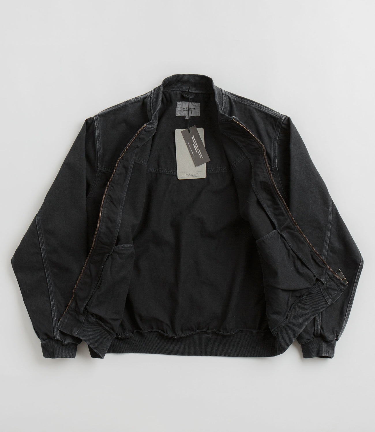 Carhartt OG Santa Fe Bomber Jacket - Stone Dyed Black | Flatspot