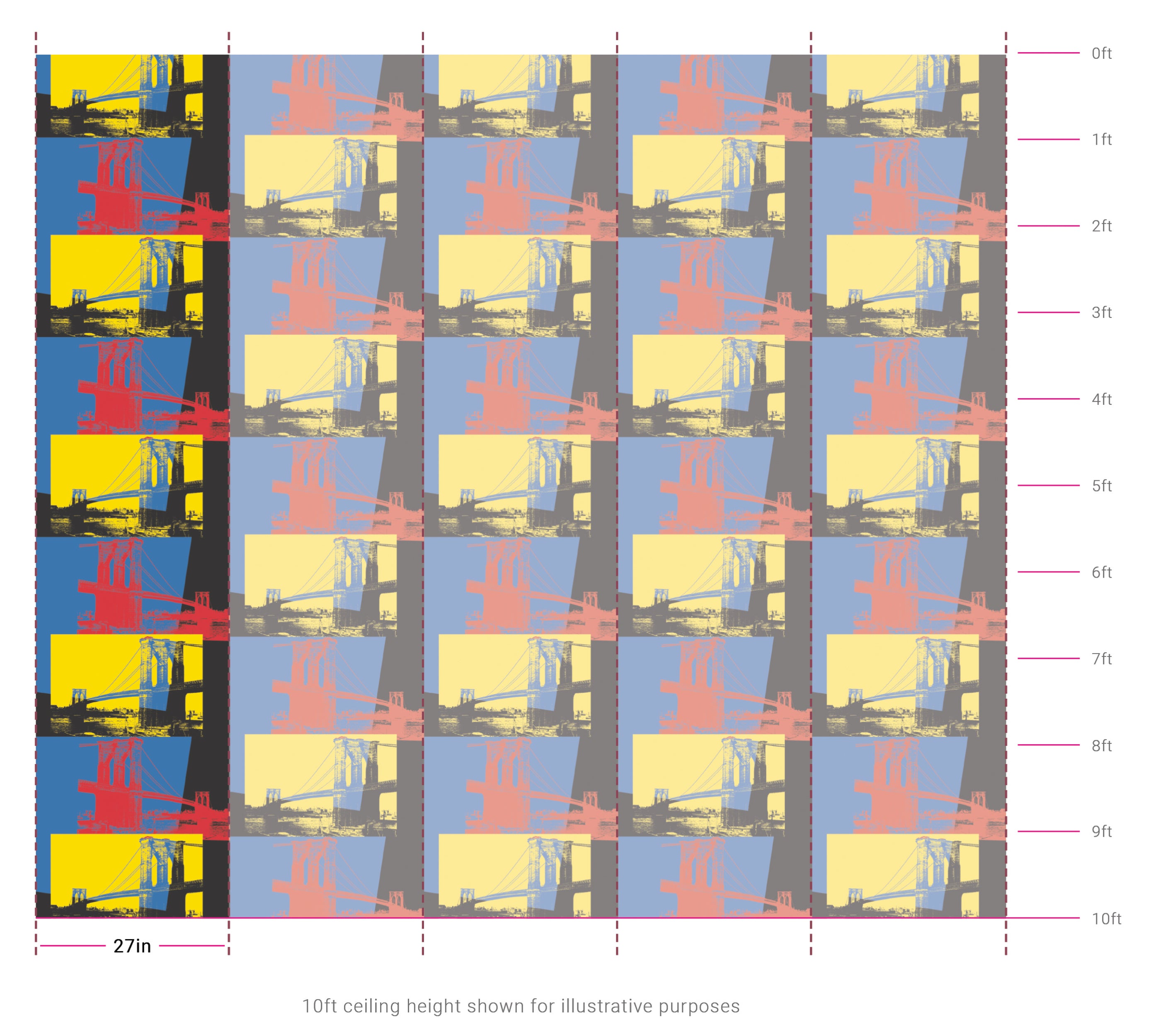 Warhol Brooklyn Bridge - Piet Primary | Flavor Paper