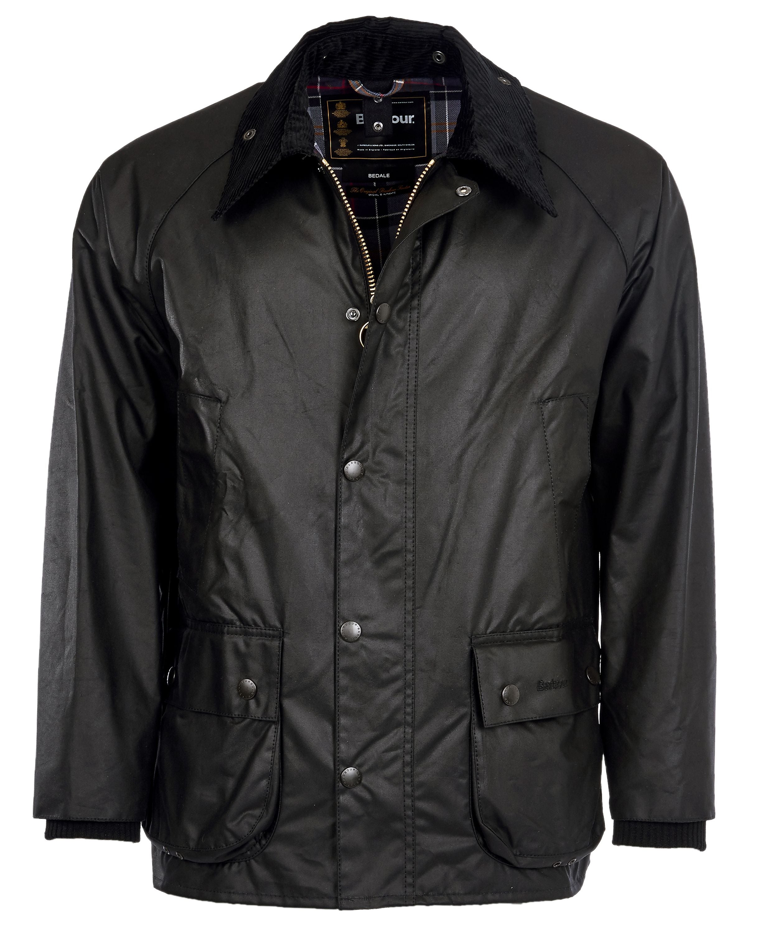 Men's Barbour | Bedale Wax Jacket | Black - FLCrooks.com