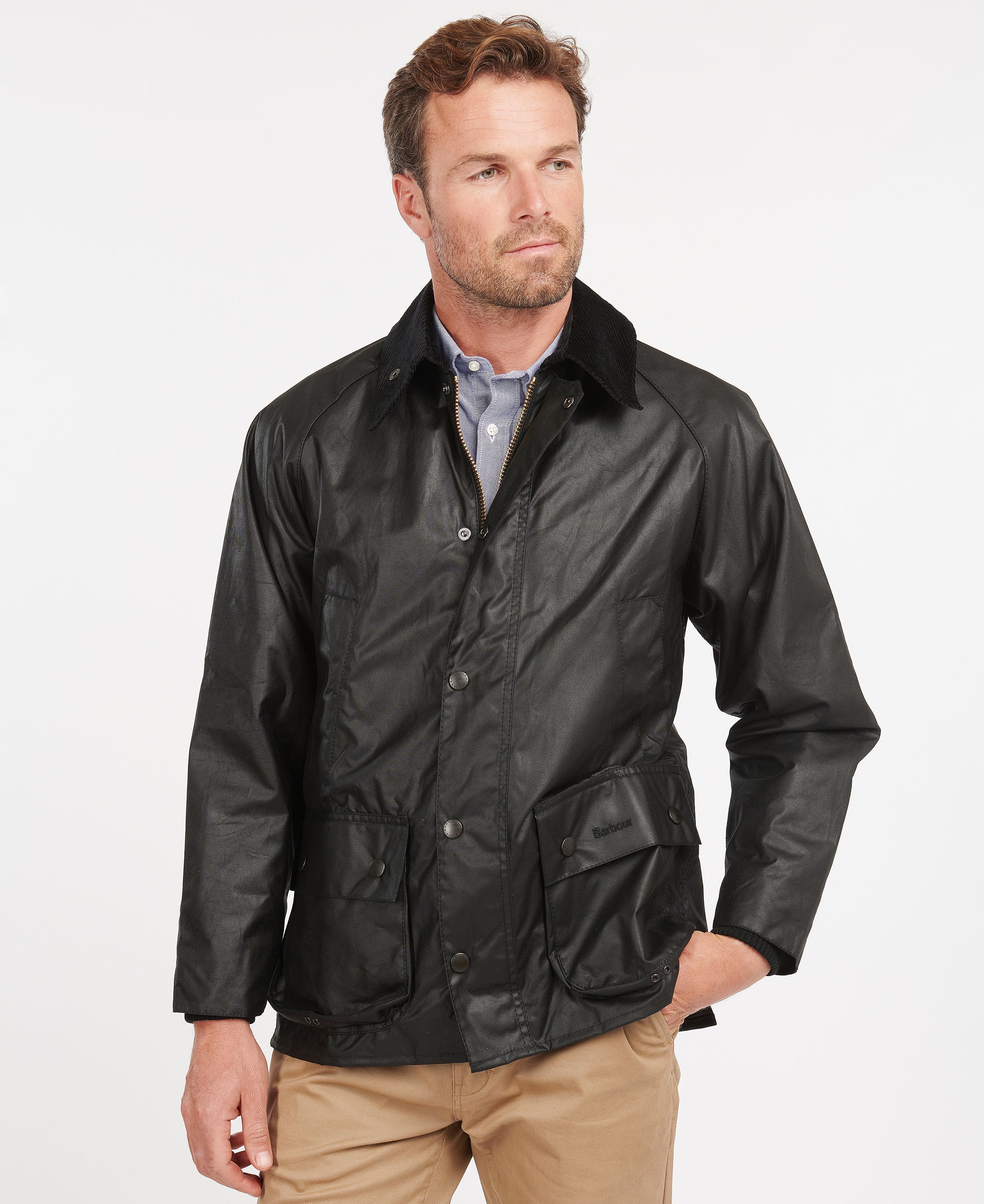 Men's Barbour | Bedale Wax Jacket | Black - FLCrooks.com