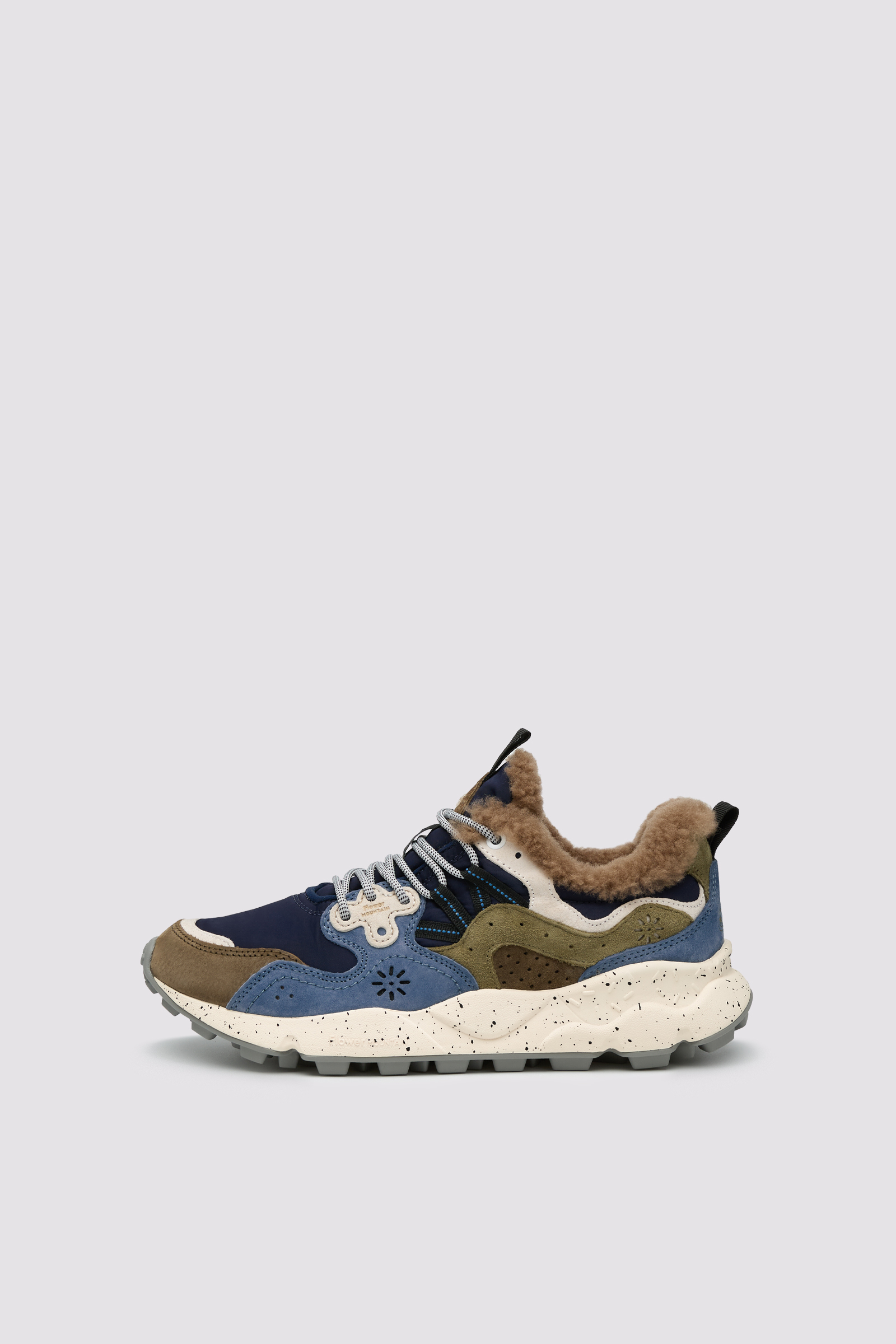 FLOWER MOUNTAIN YAMANO 3 MAN Sneakers Suede e Lana Marrone-Navy