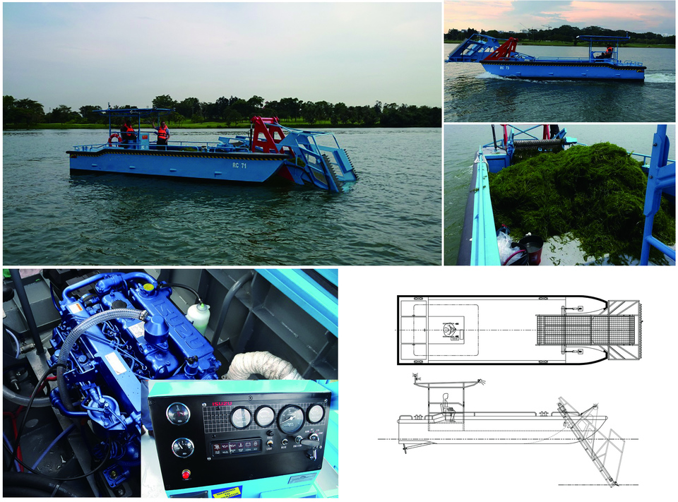 スカベンジャーHYD30水草回収船