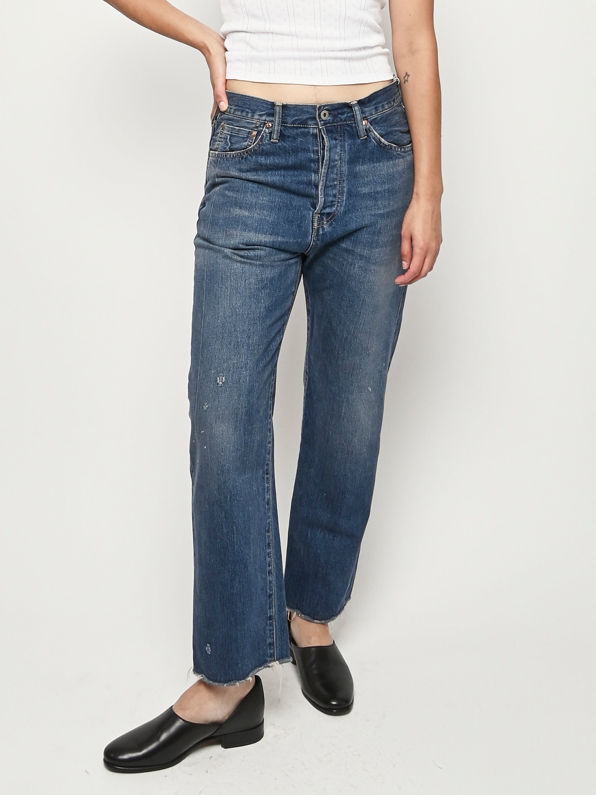 Chimala - Vintage Dark Selvedge Denim Used Ankle Cut – Frances May