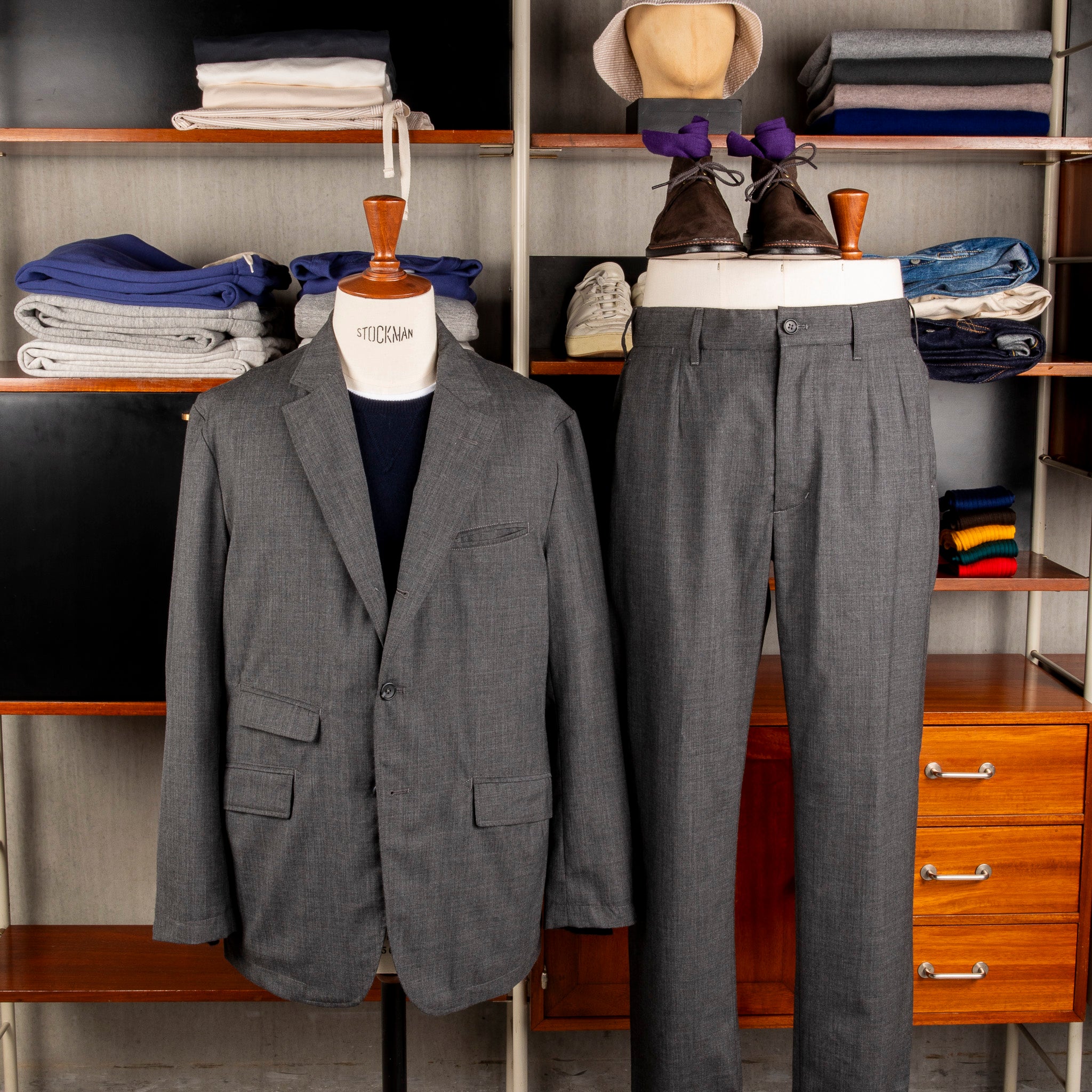 Engineered Garments Andover Jacket Charcoal Tropical Wool – Frans