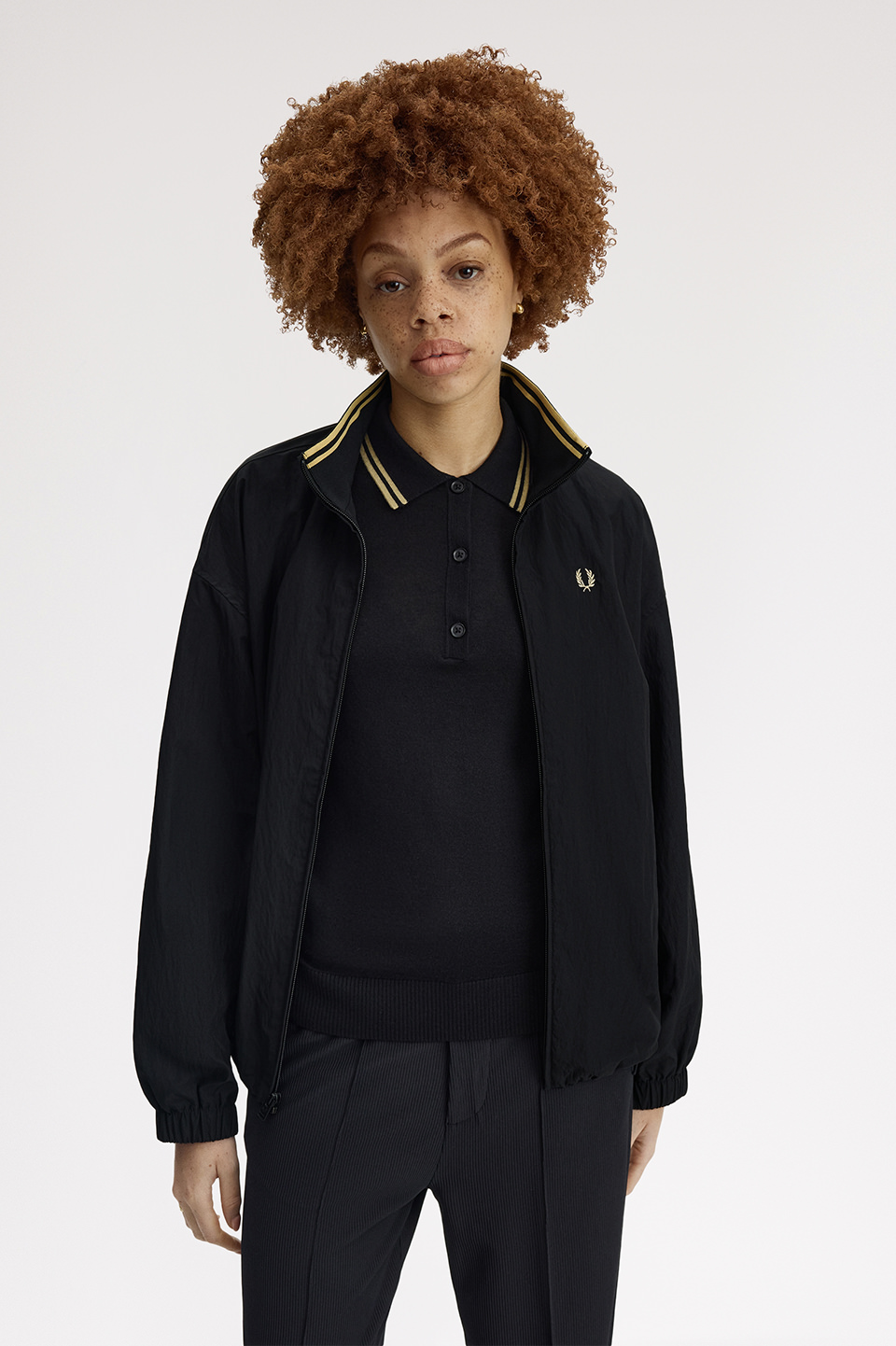 Zip Through Jacket(8 90A：BLACK / CHAMPAGNE): | FRED PERRY JAPAN