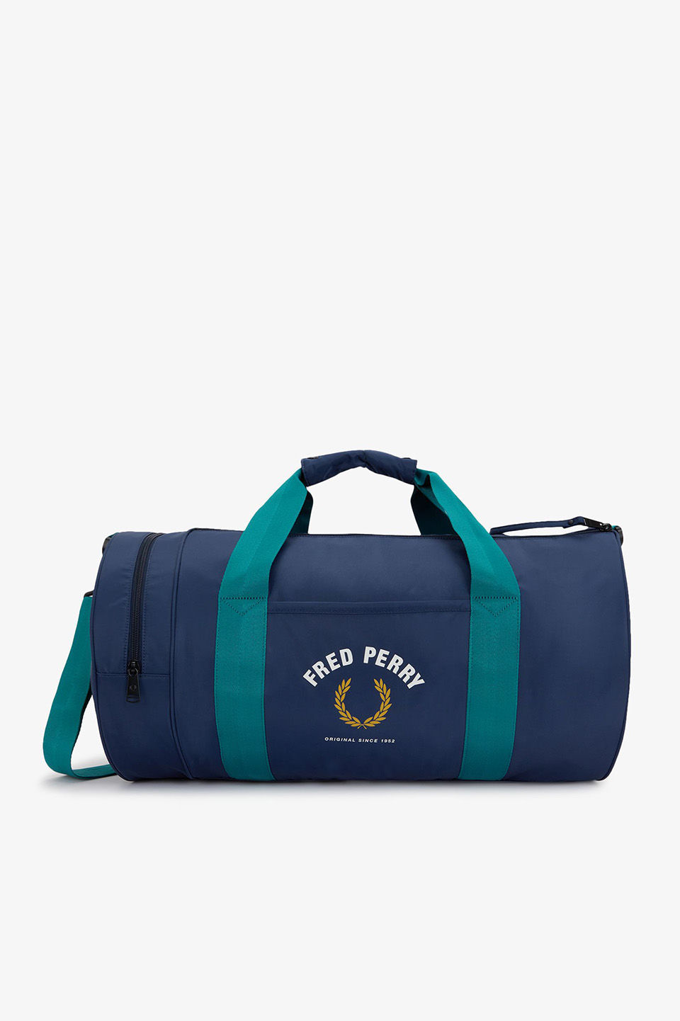 Sports Nylon Large Barrel Bag(1SZ X86：TENNIS BLUE): | FRED PERRY