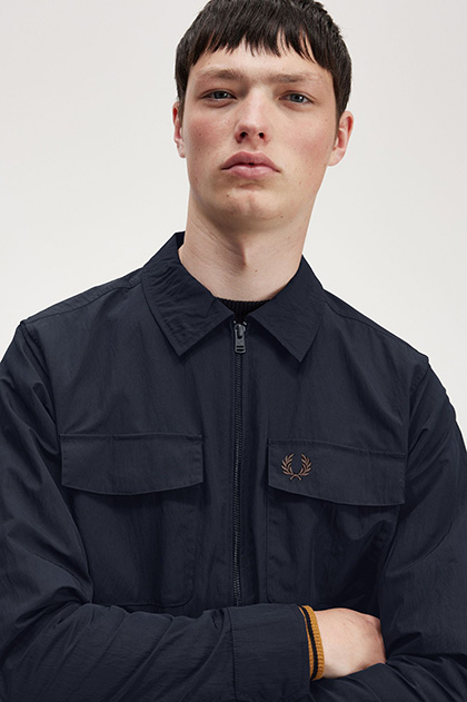 Zip Through Overshirt(M 236：BLACK): | FRED PERRY JAPAN | フレッド
