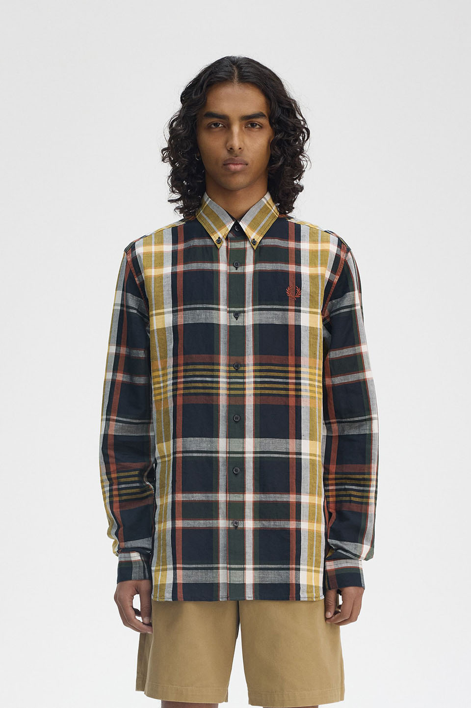 Madras Check Shirt(M 608：NAVY): | FRED PERRY JAPAN | フレッド