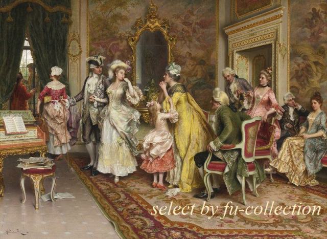 fu-collection】 ヨーロッパ名画 貴族・貴婦人 0261L 98×78 大型額絵