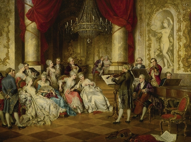 fu-collection】 ヨーロッパ絵画 貴族と貴婦人 0334L 大型額絵 98×78