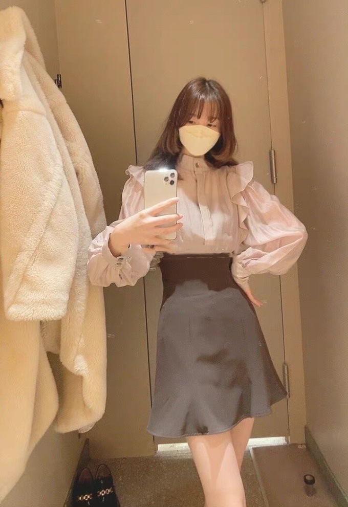 Fubail / ORGANICSスタンドカラーフリルブラウス