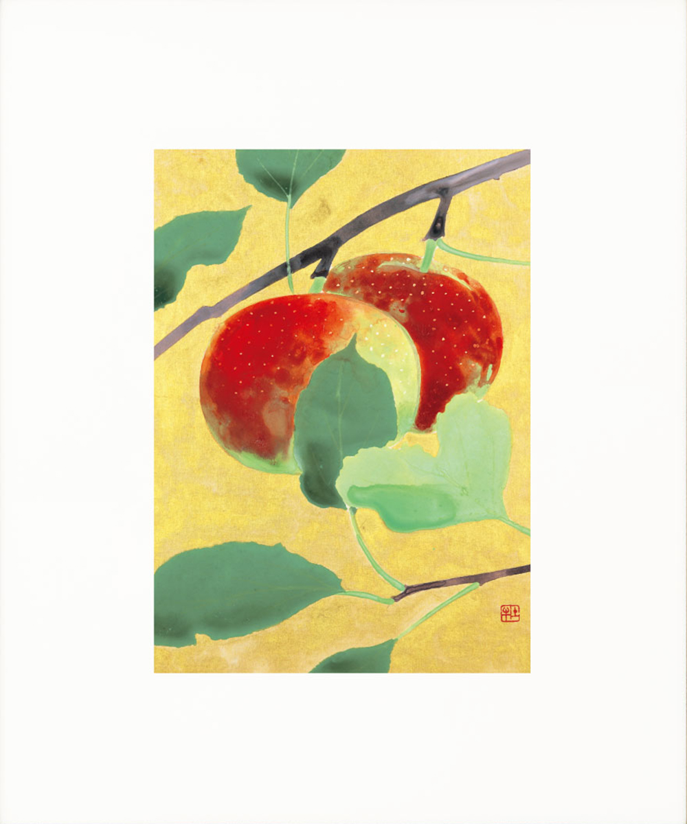 受注制作】婦人之友アートセレクション 高精彩複製画 奥村土牛「りんご