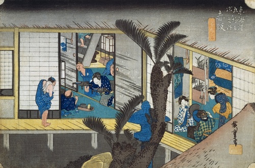 東海道五拾三次之内 赤阪 旅舎招婦ノ図 | 歌川広重 | 収蔵品詳細