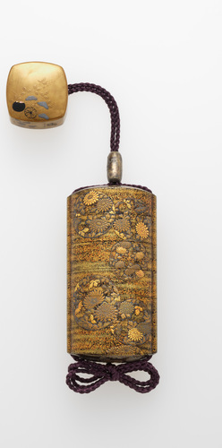 菊壽蒔絵印籠 銘 梶川文龍斎（花押） | 梶川文龍斎 | 収蔵品詳細