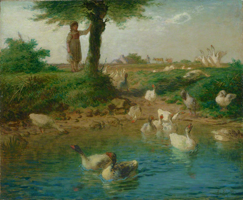 鵞鳥番の少女 | ジャン＝フランソワ・ミレー | 収蔵品詳細 | 作品を