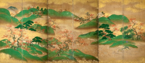 吉野山龍田川図屏風 | 狩野派 | 収蔵品詳細 | 作品を知る | 東京富士