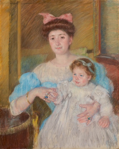 モレル・ダルルー伯爵夫人と息子 | メアリー・カサット | 収蔵品詳細