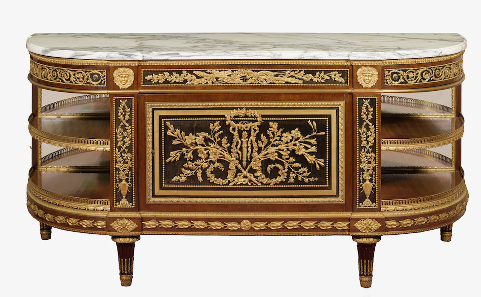 マホガニー製草木文様飾棚 | ルイ16世様式 | 収蔵品詳細 | 作品を知る