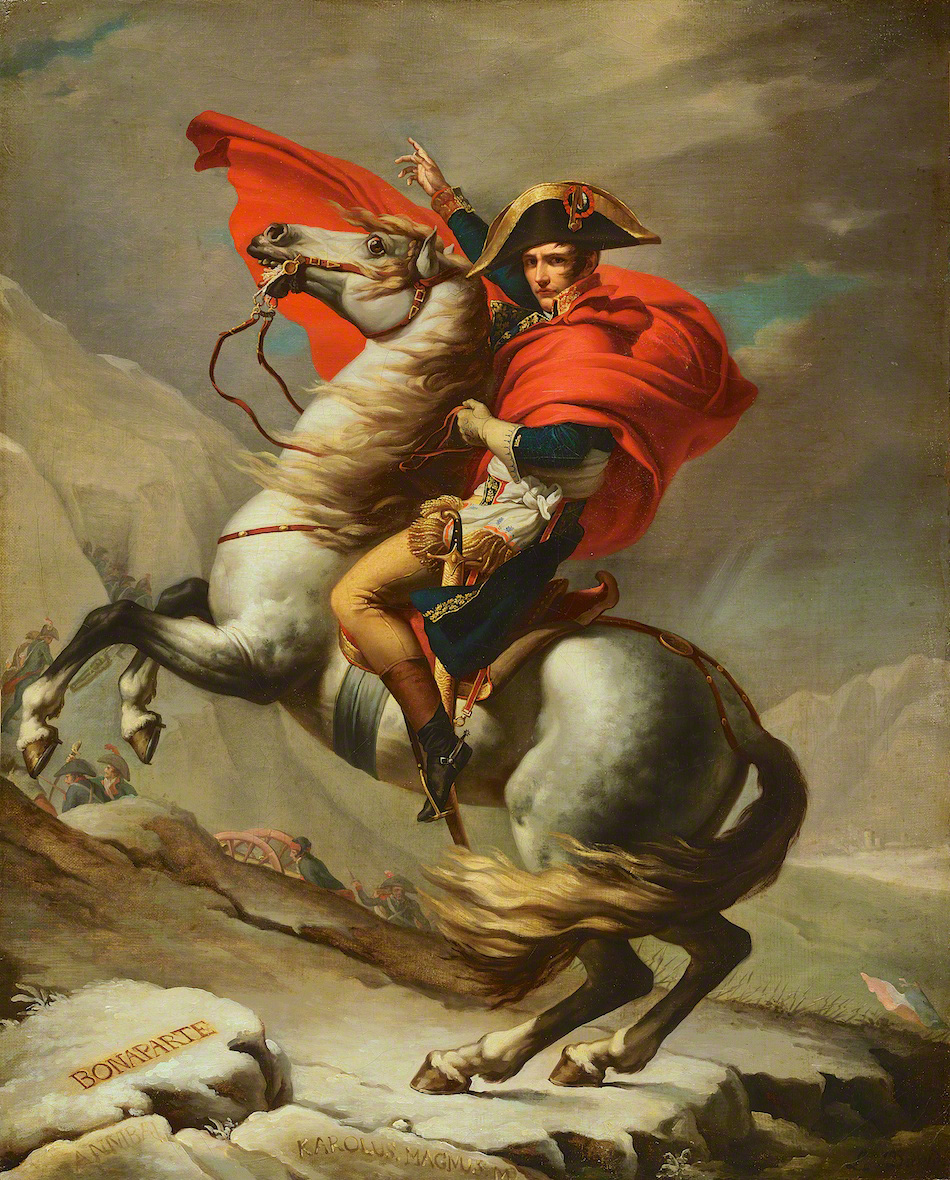 サン＝ベルナール峠を越えるボナパルト | ジャック＝ルイ・ダヴィッド