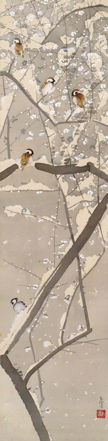 雪中梅 | 土田麦僊 | 収蔵品詳細 | 作品を知る | 東京富士美術館
