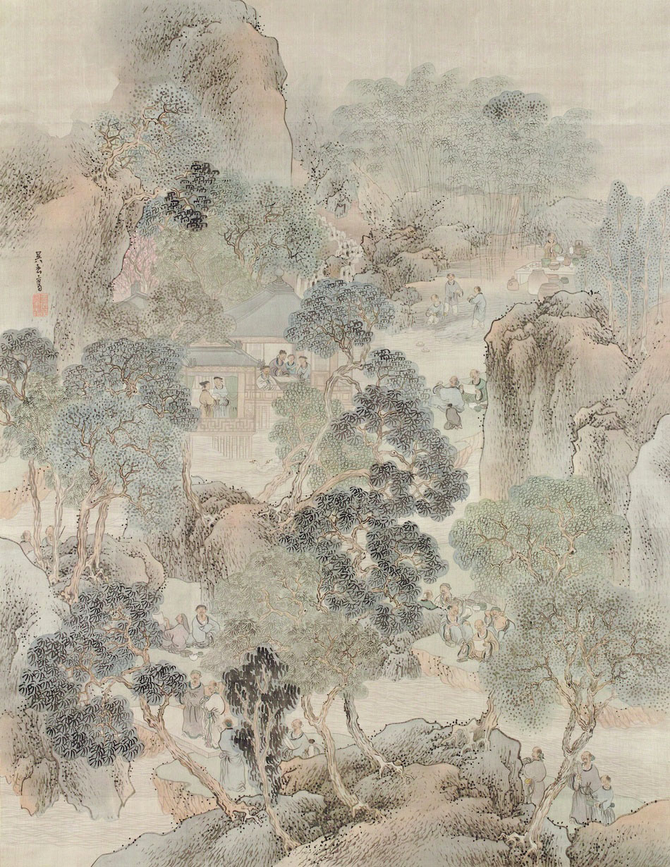 蘭亭脩契図 | 呉春（松村月渓） | 収蔵品詳細 | 作品を知る | 東京富士