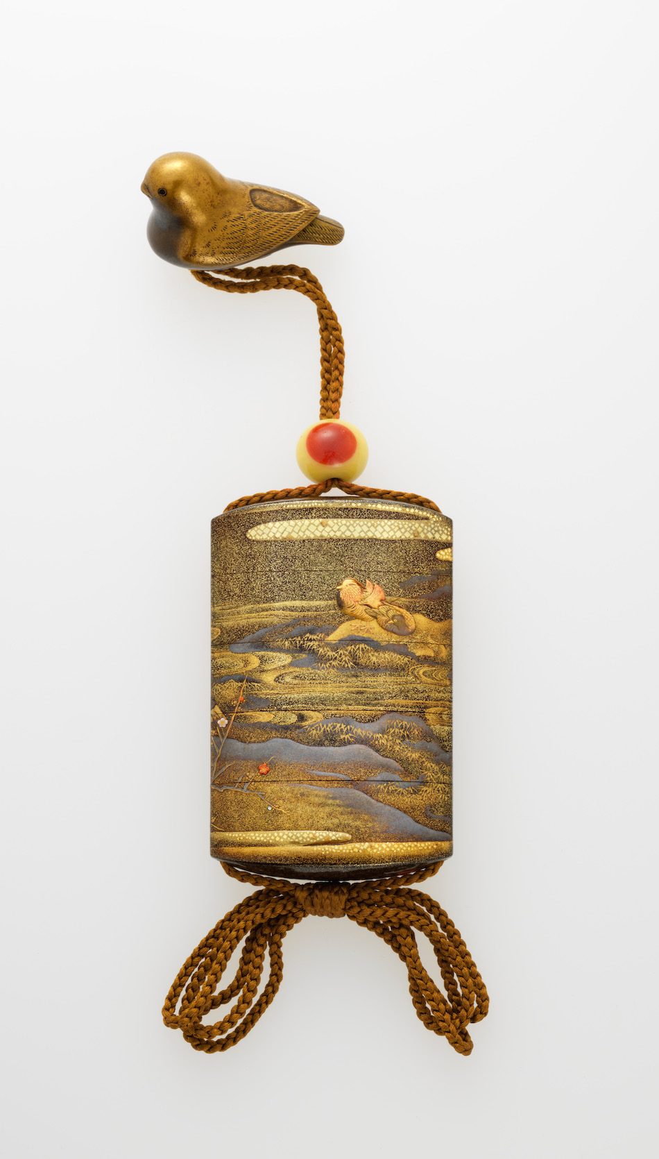 雪梅鶯鴛鴦蒔絵印籠 銘 梶川作（榮） | 梶川 | 収蔵品詳細 | 作品を