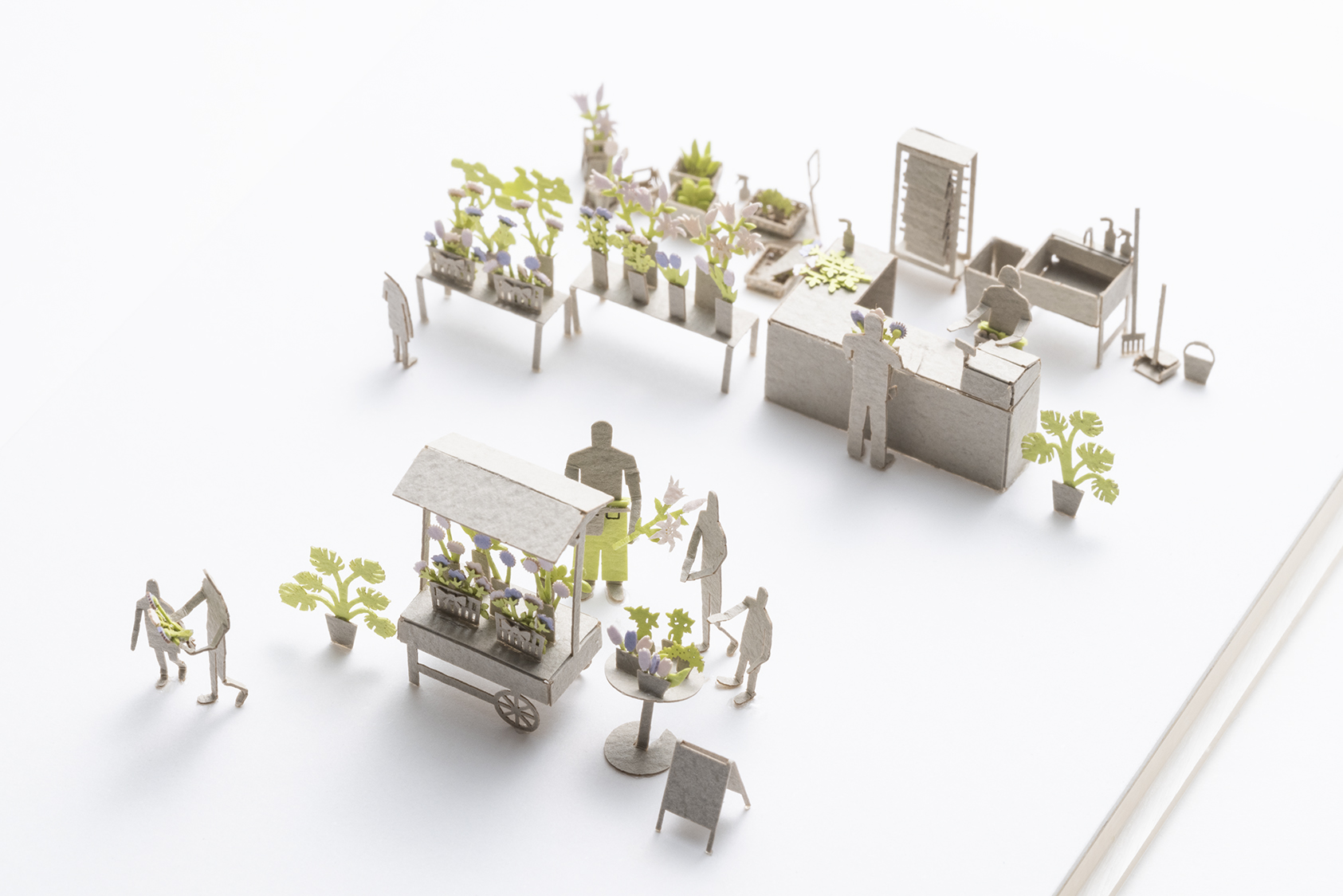 新製品】1/100建築模型用添景セット No.99 お花屋さん編 | 新製品