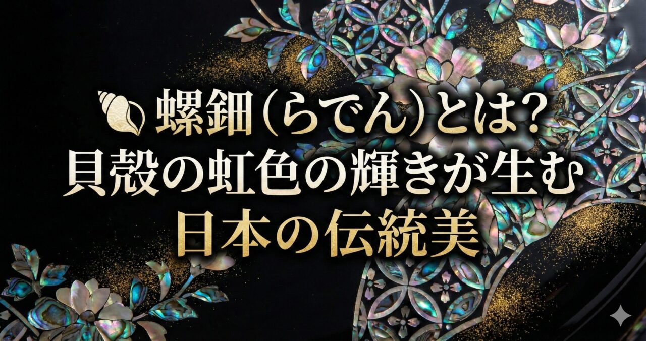 螺鈿（らでん）とは？意味・作り方・歴史・値段までやさしく解説｜若狭