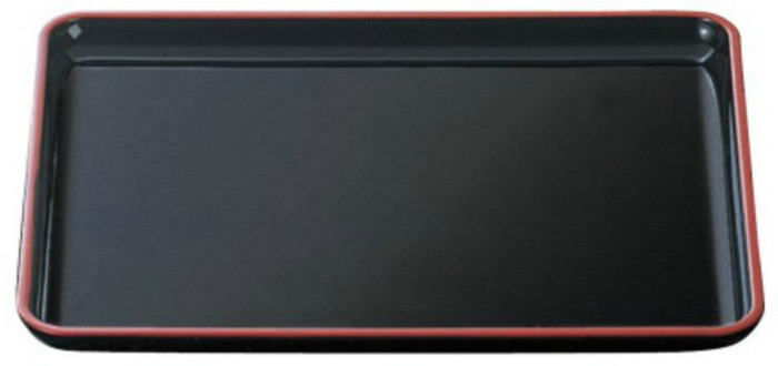 お盆 重厚型 戦国長手盆 黒天朱SL（ノンスリップ加工）の通販