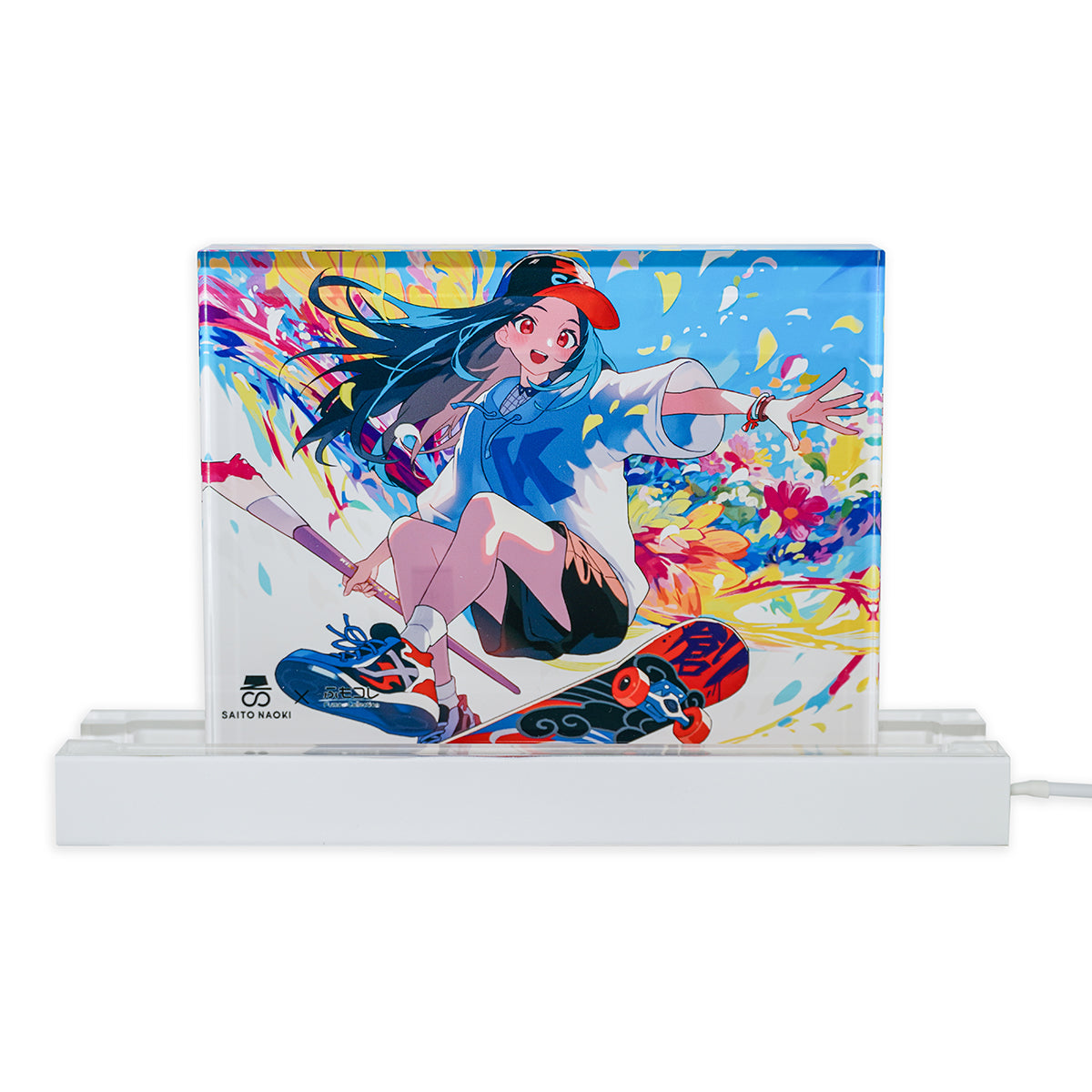 ふもコレSeasons × さいとうなおき LEDスタンド付きアクリルブロック