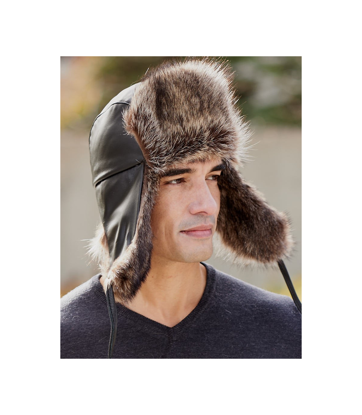 The Swiss Alps Raccoon Fur Trapper Hat: FurHatWorld.com