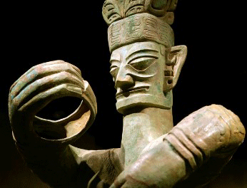三星堆の青銅立人と土偶の神を招く手 大原重雄
