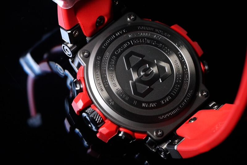 G-Shock MTG-B1000B-1A4 Black IP and Red Band - G-Central G-Shock