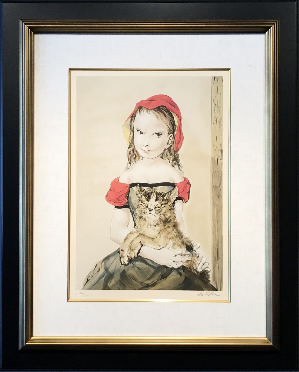 藤田嗣治『猫と少女』 - ギャラリーシーズ