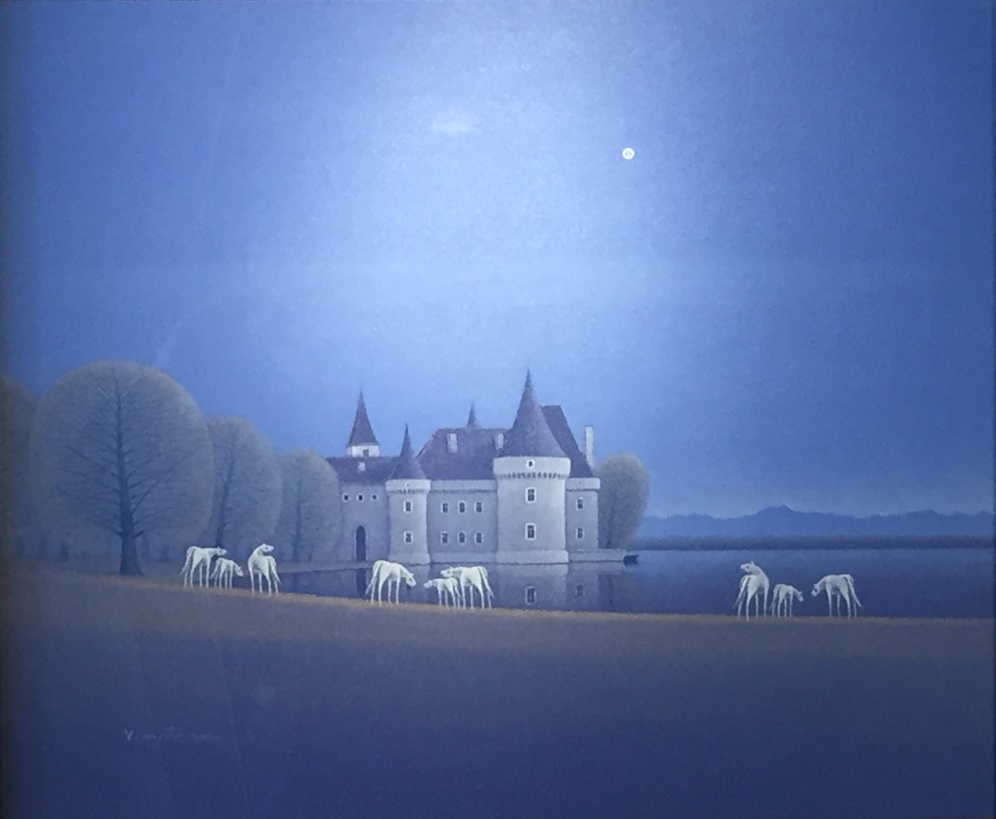 松浦敬文 水辺の城 松浦敬文「水辺の城（馬九行く-うまくいく